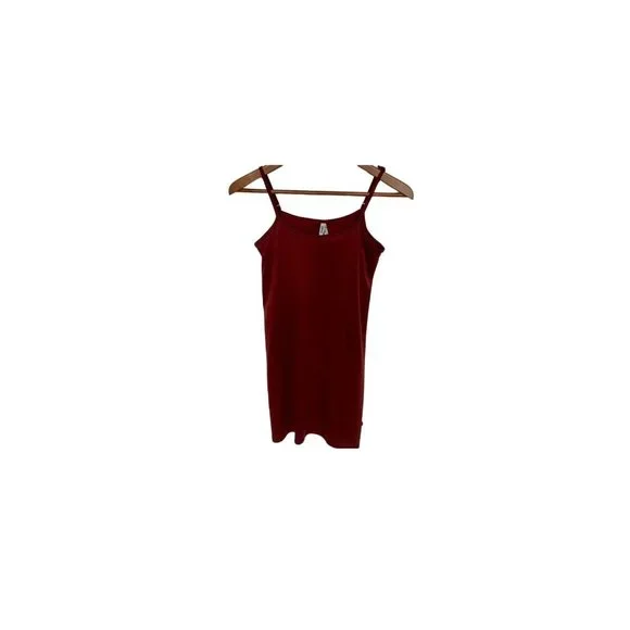 Sz M Women's Casual Dress Burgundy Mini Fit & Flare V-Neck Long Sleeve Floral - Picture 7 of 7